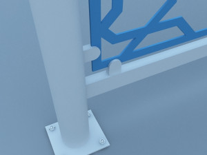 traditional moroccan street fence 3D Model