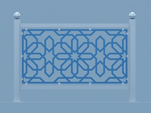 traditional moroccan street fence 3D Model
