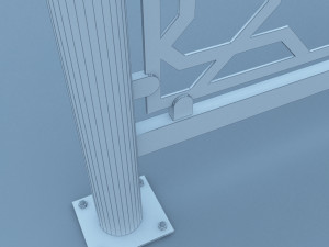 traditional moroccan street fence 3D Model