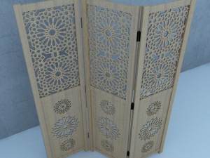 traditional moroccan wood screens 3D Модель