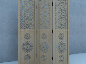 traditional moroccan wood screens 3D Model