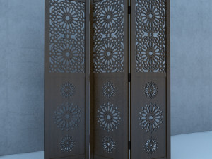 traditional moroccan wood screens 3D Model