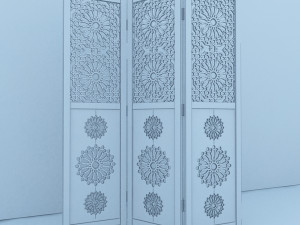 traditional moroccan wood screens 3D Model