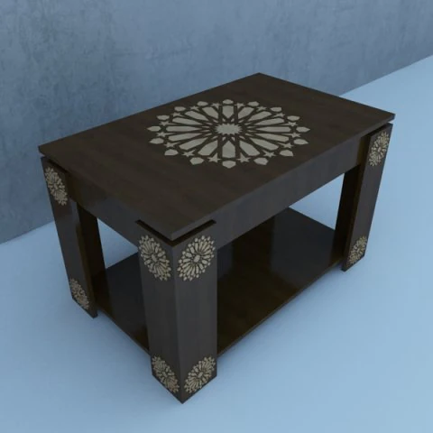 traditional moroccan table 3D Model .c4d .max .obj .3ds .fbx .stl .blend 