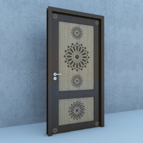 traditional moroccan door 3Dモデル .c4d .max .obj .3ds .fbx .stl .blend 