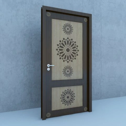 traditional moroccan door 3D Model .c4d .max .obj .3ds .fbx .stl .blend 