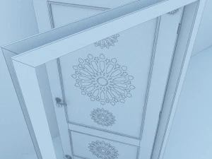 traditional moroccan door 3D Model