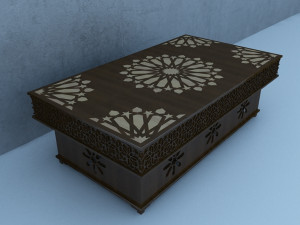 traditional moroccan table 3D मॉडल