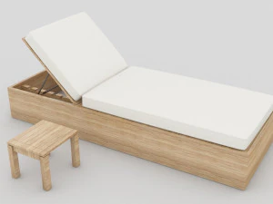 lounge chair pool 3D Model