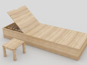 lounge chair pool 3D Model