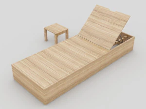 lounge chair pool 3D Model