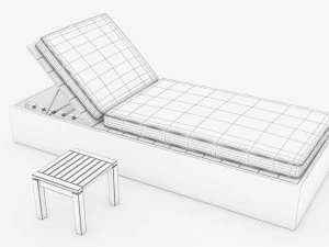 lounge chair pool 3D Model