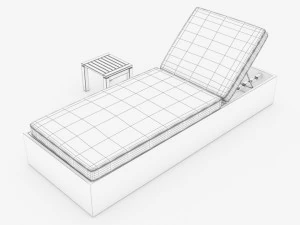 lounge chair pool 3D Model