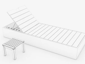 lounge chair pool 3D Model