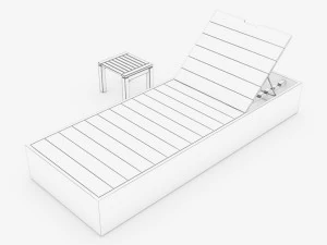 lounge chair pool 3D Model