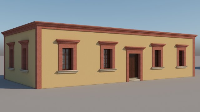 mexican house 3D Model .c4d .max .obj .3ds .fbx .stl .blend 
