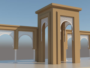 traditional moroccan door Modèle 3D