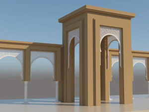 porta marroquina tradicional Modelo 3D
