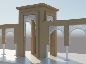 traditional moroccan door 3D Model