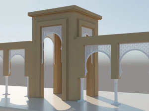 traditional moroccan door 3D Model