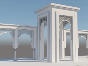 traditional moroccan door 3D Model
