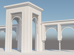 traditional moroccan door 3D Model