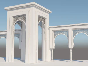 traditional moroccan door 3D Model