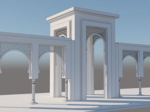 traditional moroccan door 3D Model