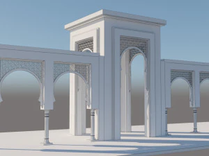 traditional moroccan door 3D Model
