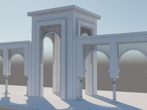 traditional moroccan door 3D Model