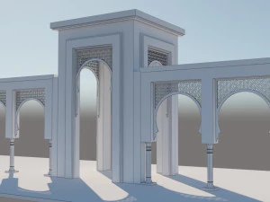 traditional moroccan door 3D Model