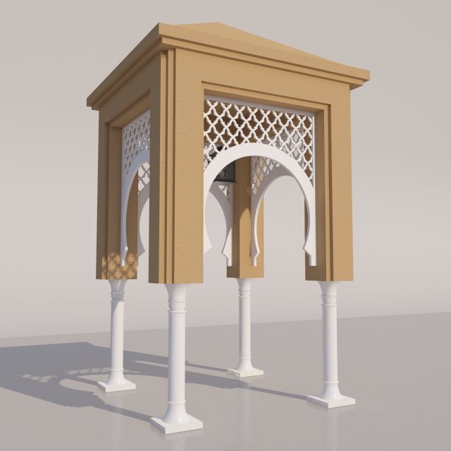 traditional moroccan door 3D Model .c4d .max .obj .3ds .fbx .stl .blend 