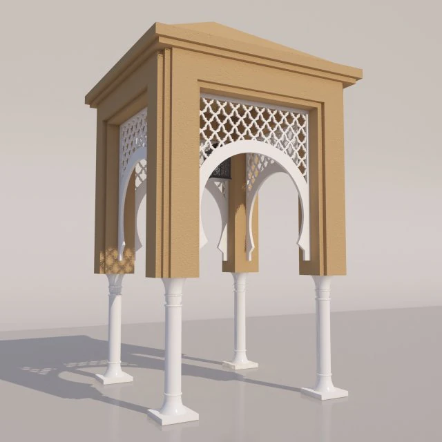 traditional moroccan door 3D Model .c4d .max .obj .3ds .fbx .stl .blend 