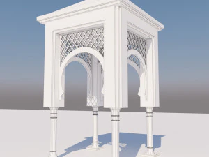 traditional moroccan door 3D Model