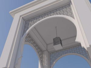 traditional moroccan door 3D Model
