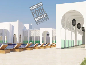 traditional moroccan pool style tamouda bay 3D Model
