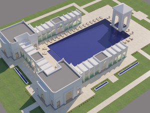 traditional moroccan pool style tamouda bay 3Dモデル