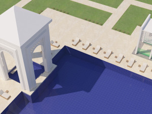 traditional moroccan pool style tamouda bay 3Dモデル