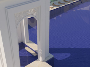 traditional moroccan pool style tamouda bay 3Dモデル