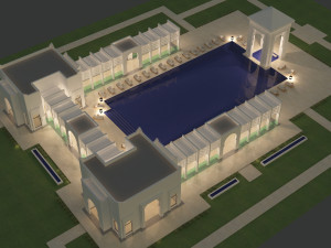 traditional moroccan pool style tamouda bay 3Dモデル