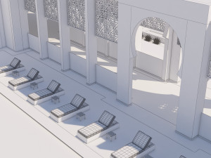 traditional moroccan pool style tamouda bay 3Dモデル