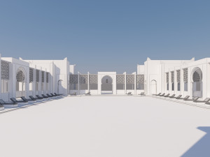 traditional moroccan pool style tamouda bay 3Dモデル