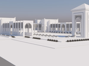 traditional moroccan pool style tamouda bay 3Dモデル