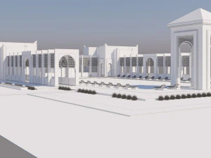 traditional moroccan pool style tamouda bay 3D Model