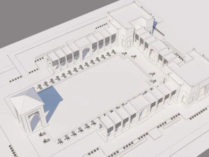 traditional moroccan pool style tamouda bay 3D Model