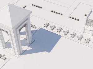traditional moroccan pool style tamouda bay 3D Model