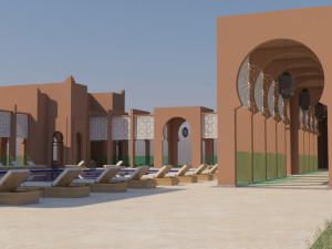 traditional moroccan pool style tamouda bay 3D Модель