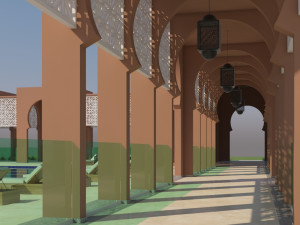 traditional moroccan pool style tamouda bay 3Dモデル