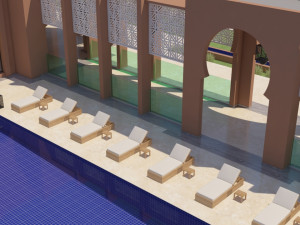 traditional moroccan pool style tamouda bay 3Dモデル
