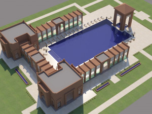 traditional moroccan pool style tamouda bay 3Dモデル